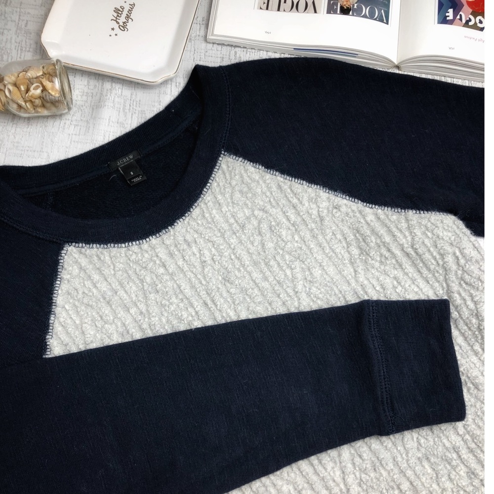 J.Crew Flannel Front Crew Neck Shirt Size Small